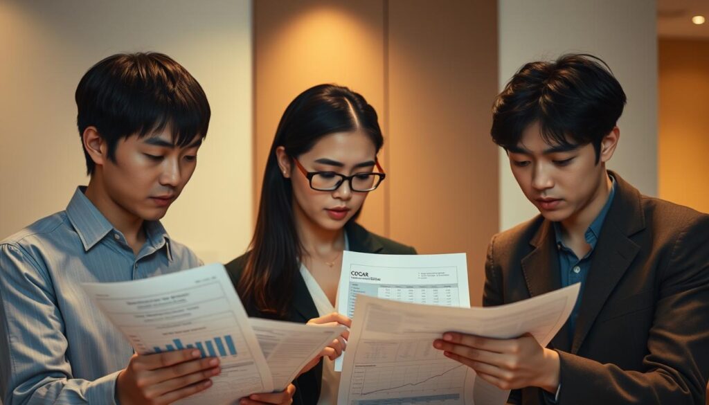 A detailed analysis of the annual earnings of professional odor assessors, captured in a meticulously composed photograph. The scene depicts three young Japanese individuals, their earnest expressions conveying the gravity of their roles. Bathed in warm, diffused lighting, they pore over financial documents and charts, their body language reflecting the nuanced nature of their occupation. The background features a minimalist office setting, with clean lines and muted tones that underscore the professionalism of their work. The overall mood is one of thoughtful contemplation, inviting the viewer to gain insight into the remuneration and professional standing of these specialized practitioners.