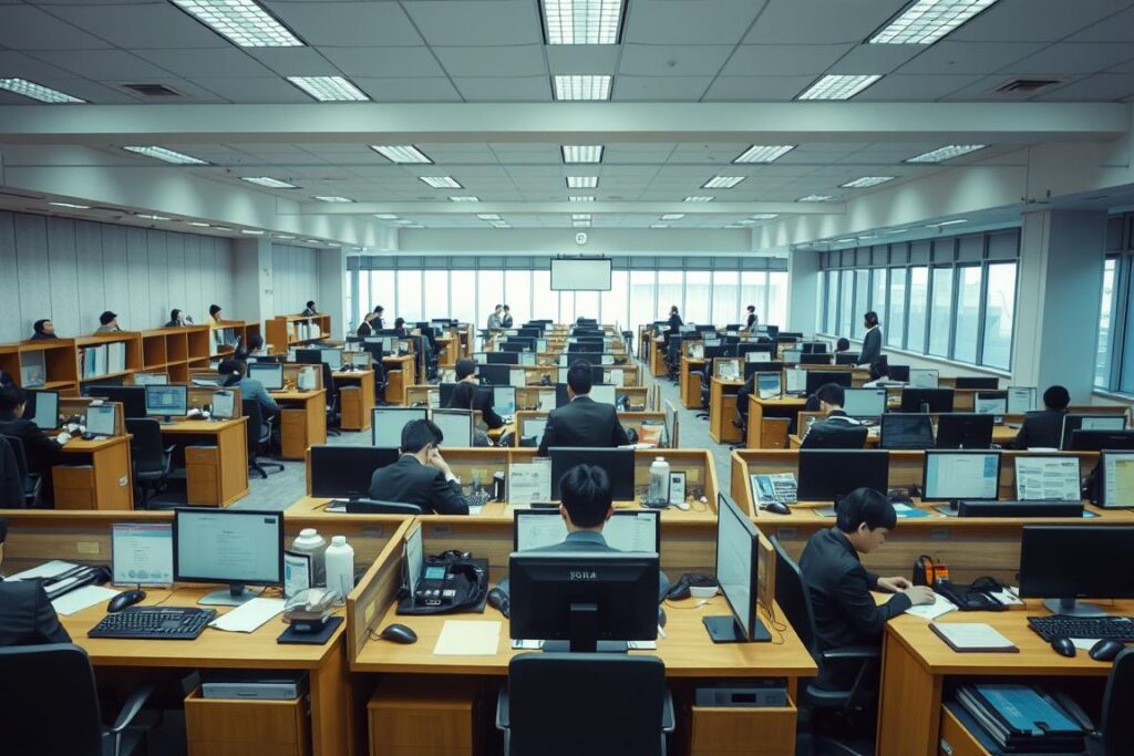 伝統的な日本企業のオフィス環境 伝統的な日本企業のオフィス環境