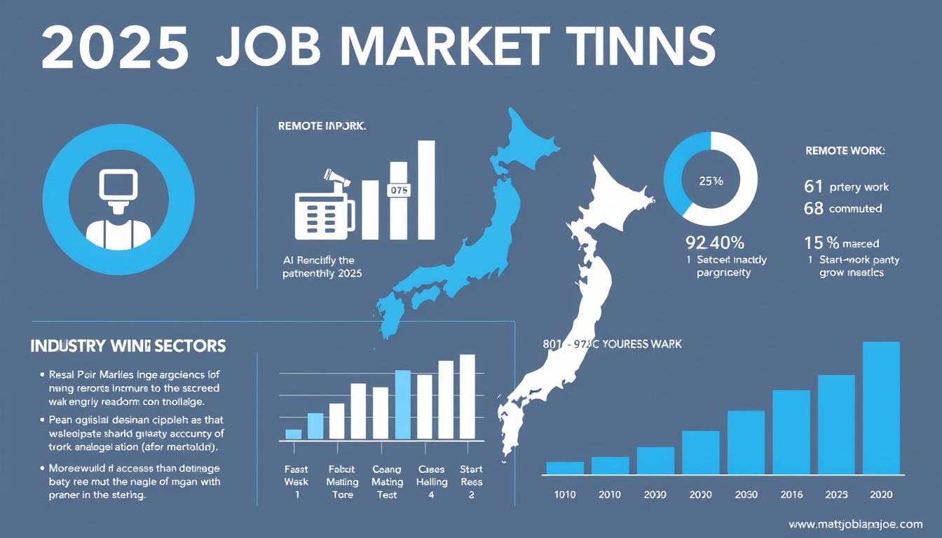 2025年の転職市場トレンドを示すグラフとチャート