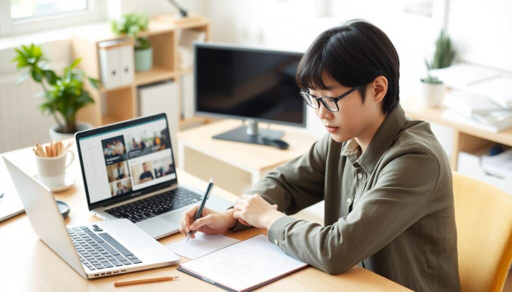 20代の転職成功のためのアクションプランを立てている若手社会人