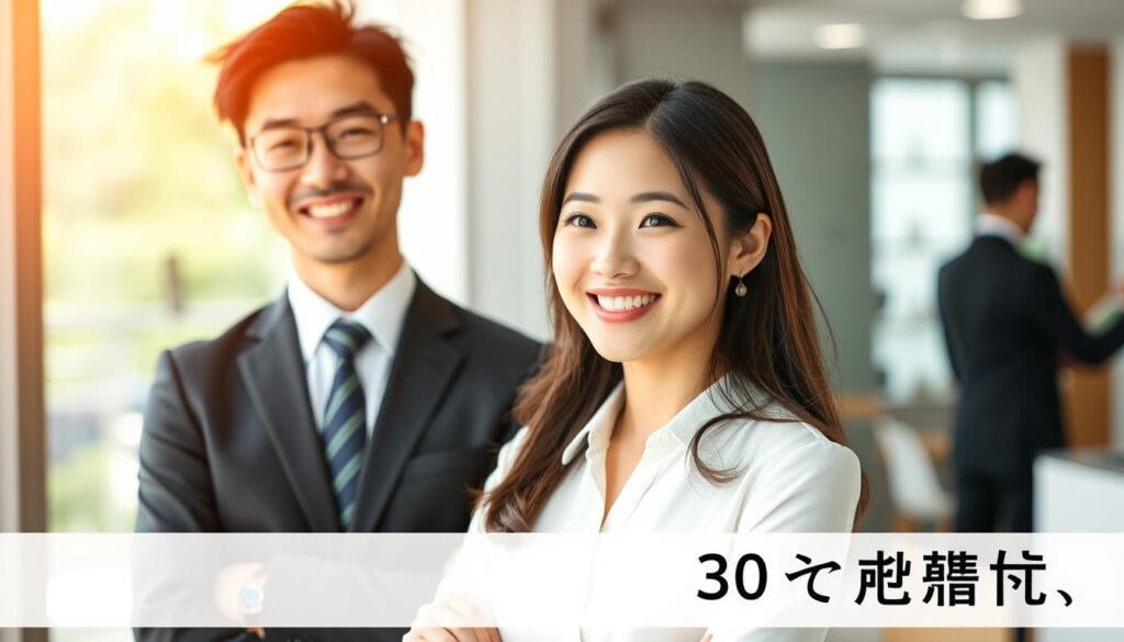30代の転職成功者たちの笑顔の写真 30代の転職成功者たちの笑顔の写真