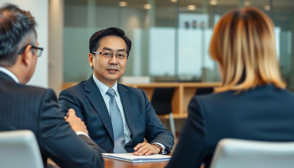40代の転職面接の様子 40代の転職面接の様子