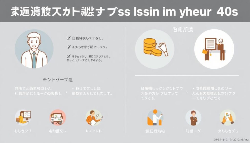 40代転職の課題と解決策を示す図表