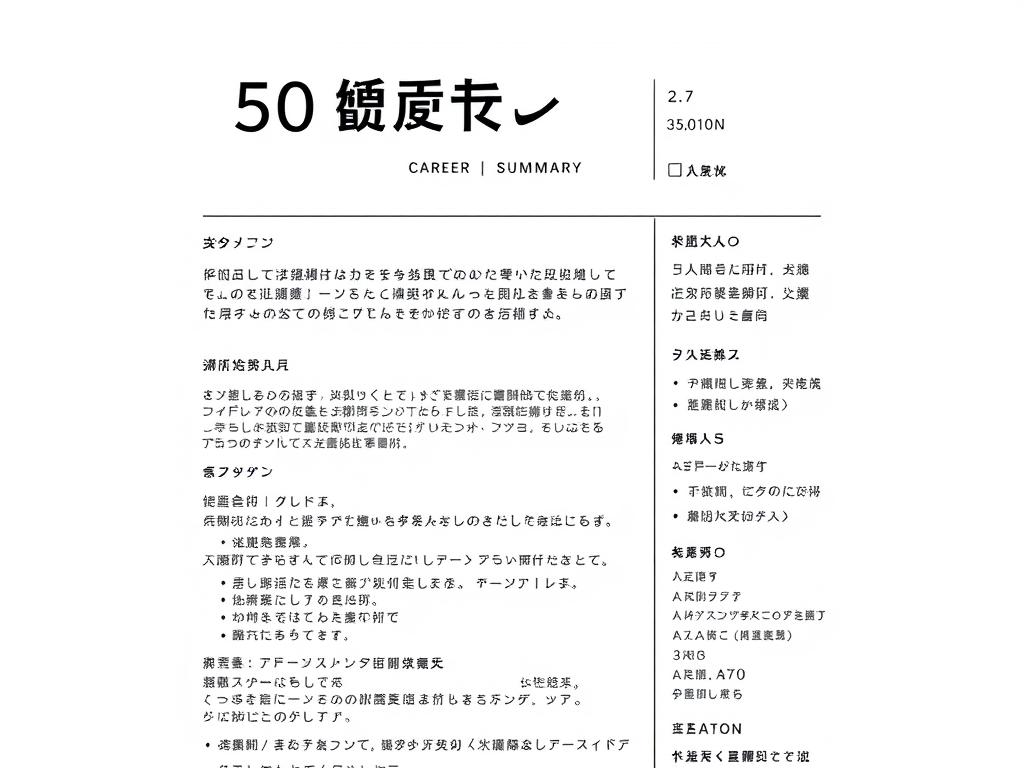 50歳向けの効果的な職務経歴書の例