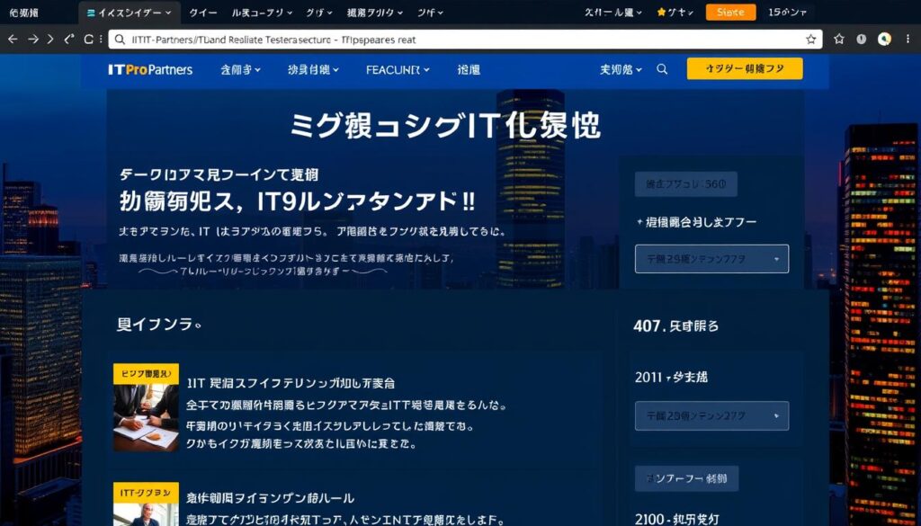 ITプロパートナーズのサービス画面イメージ