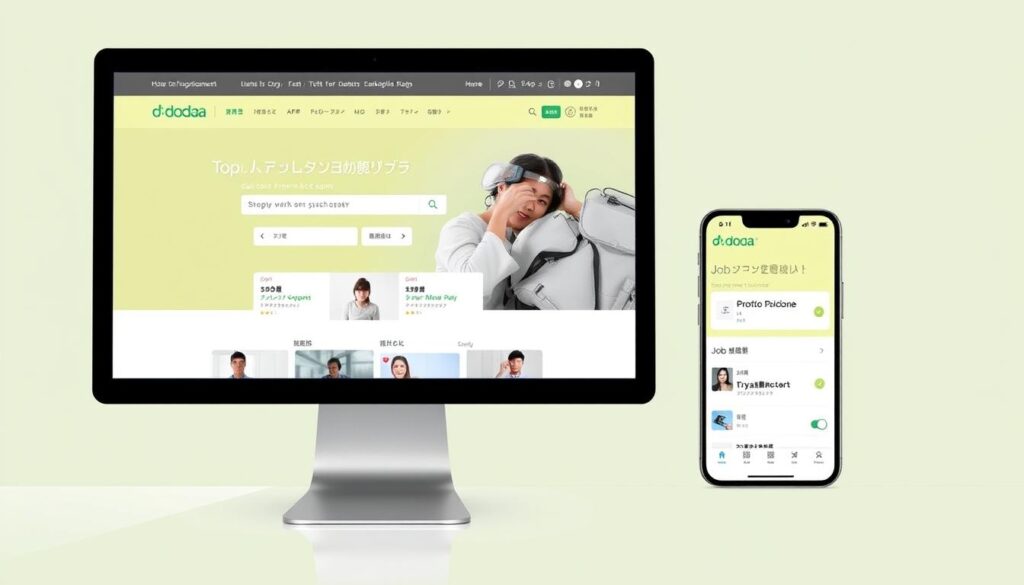 dodaのウェブサイトインターフェースとスマホアプリ