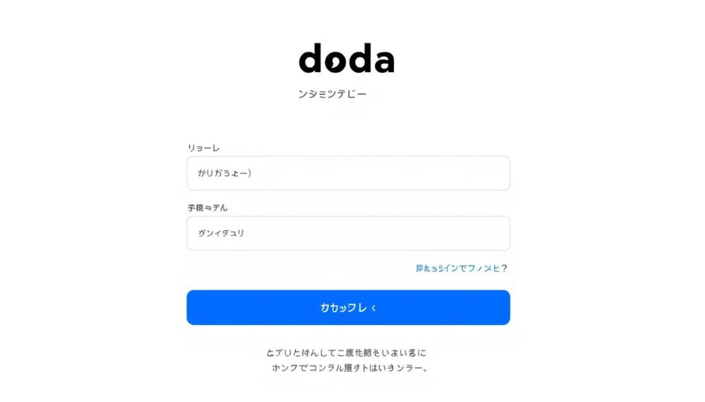 dodaの会員登録画面