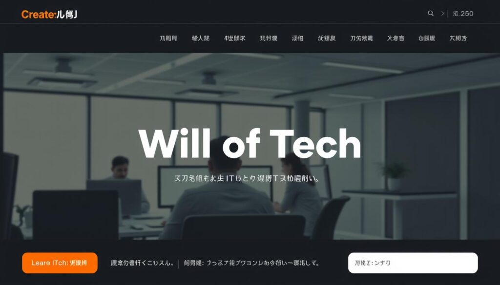 ウィルオブテックのウェブサイト画面とサービス内容を示す画像 ウィルオブテックのウェブサイト画面とサービス内容を示す画像