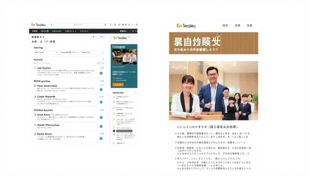 エン転職のウェブサイトと企業インタビュー記事