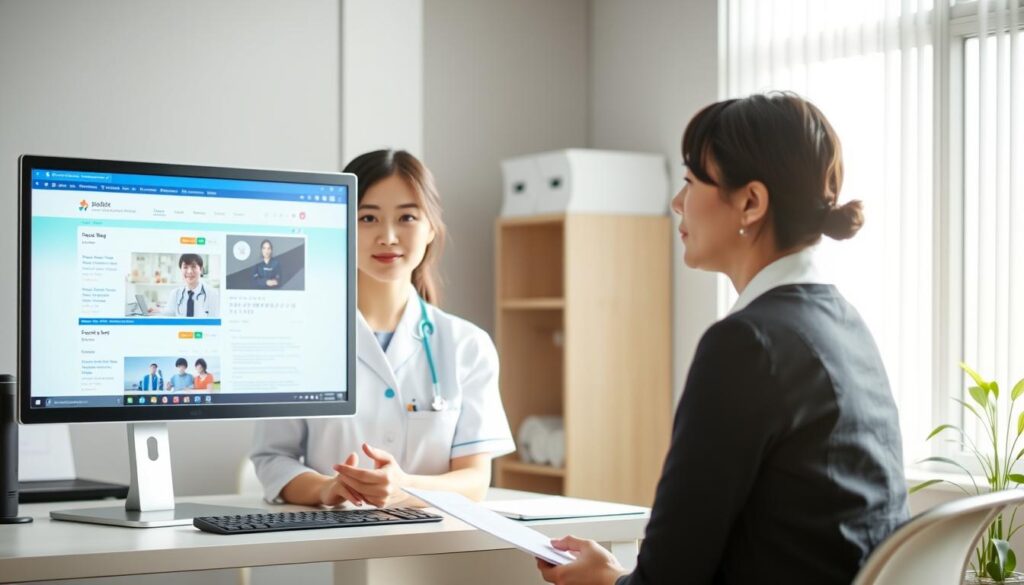 ナース転職サイトを利用する看護師とキャリアアドバイザー