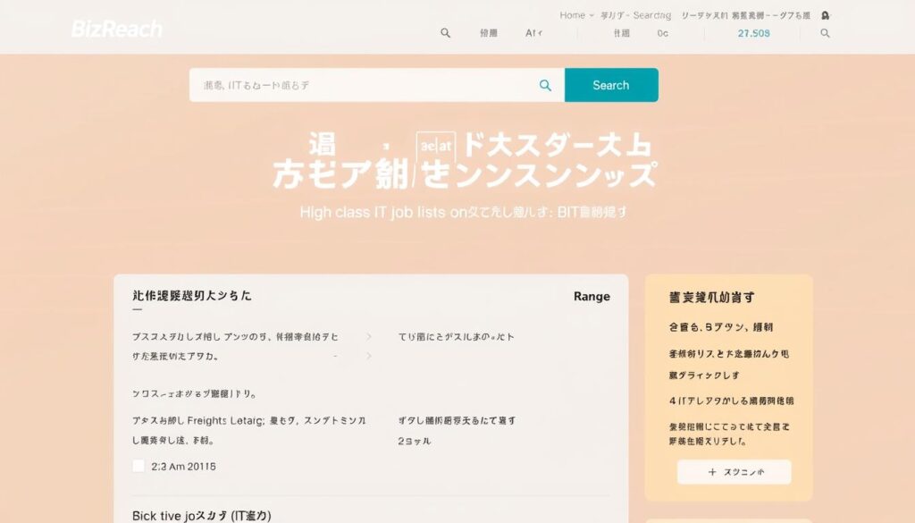 ビズリーチのサービス画面イメージ