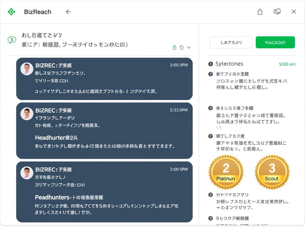 ビズリーチのスカウトメッセージ画面