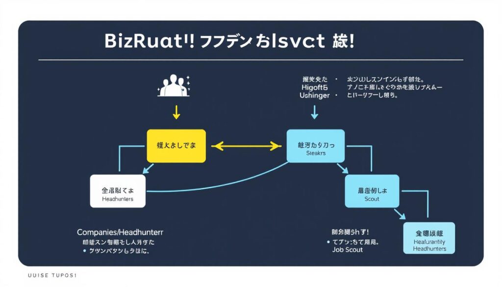 ビズリーチのスカウト機能の概要図
