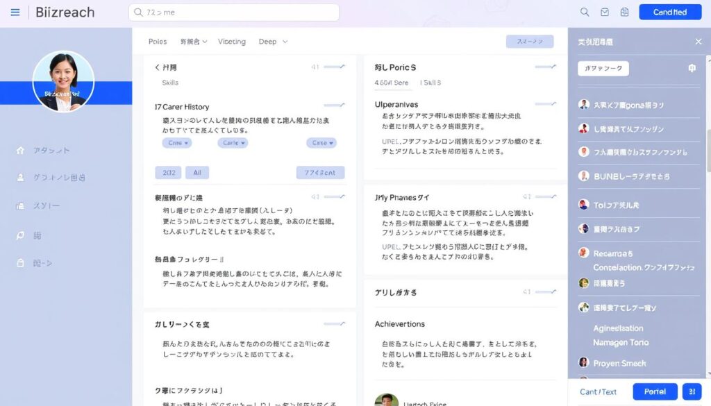 ビズリーチのプロフィール編集画面