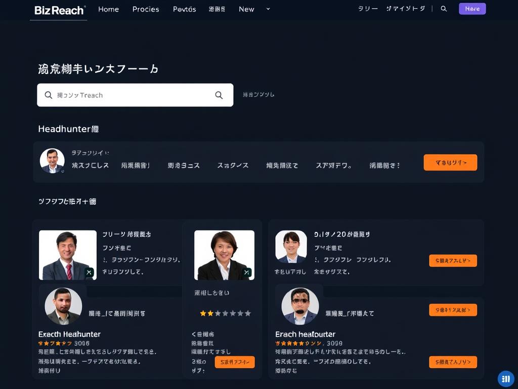 ビズリーチのヘッドハンター検索画面