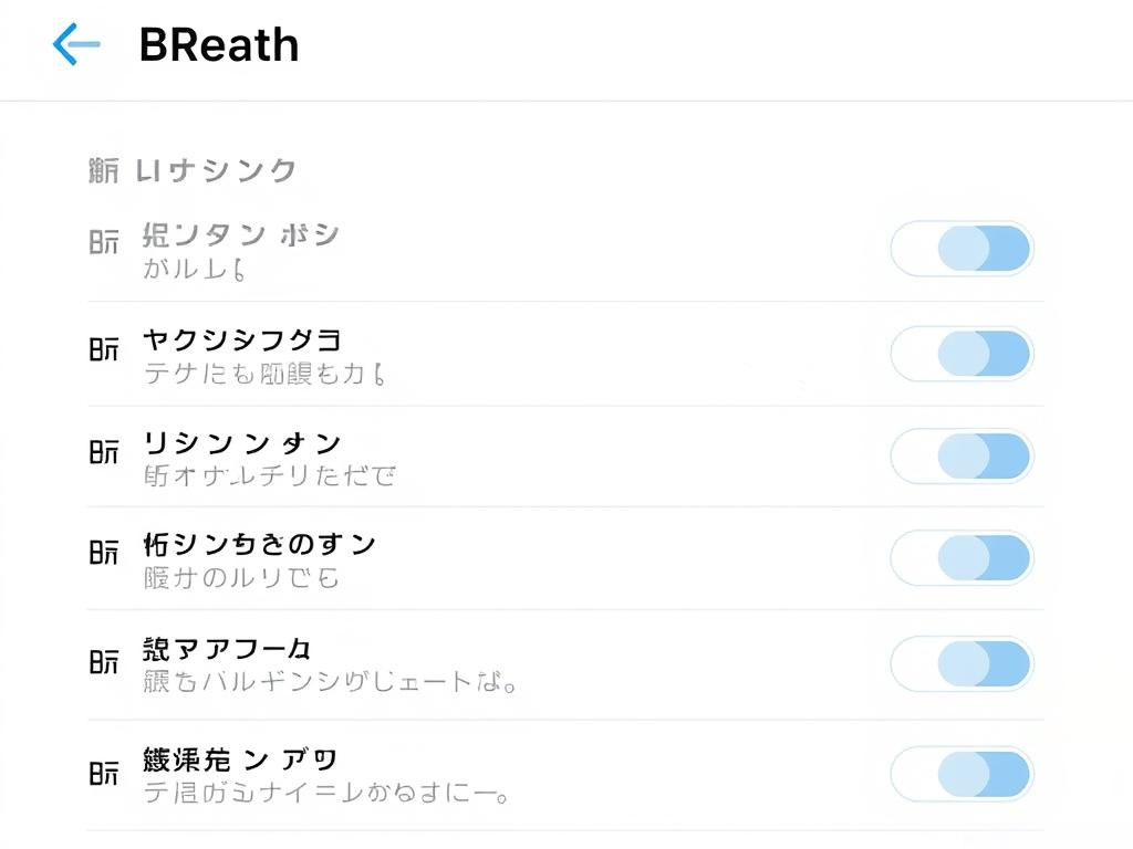 ビズリーチアプリの通知設定画面