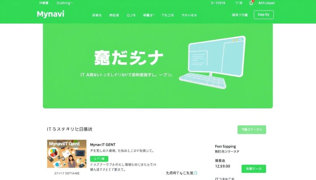 マイナビIT AGENTのサービス画面イメージ