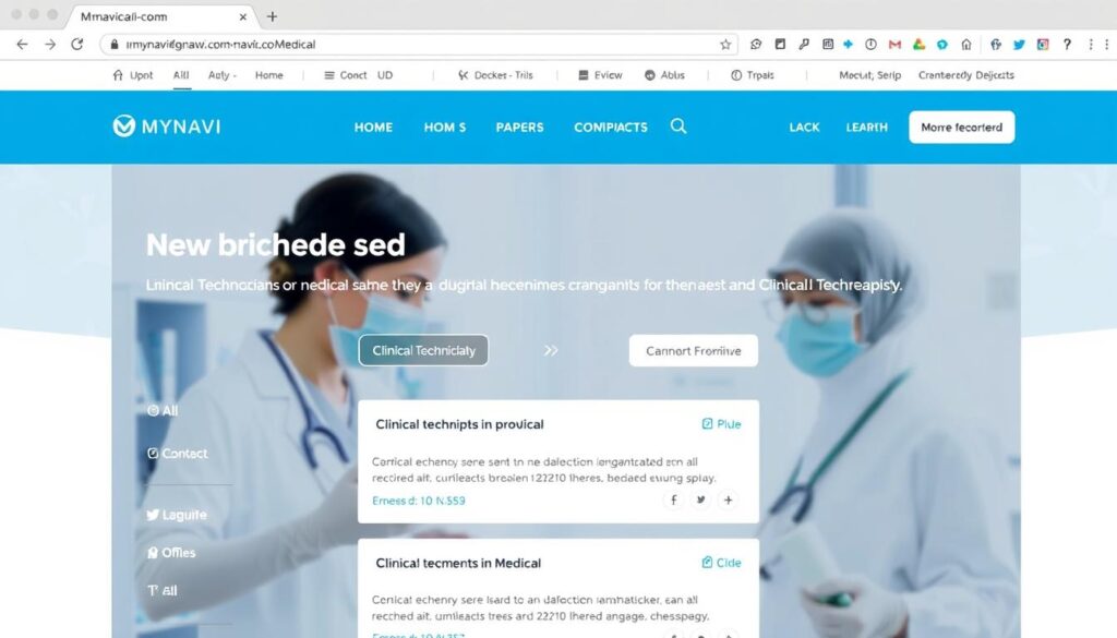 マイナビコメディカルのウェブサイト画面