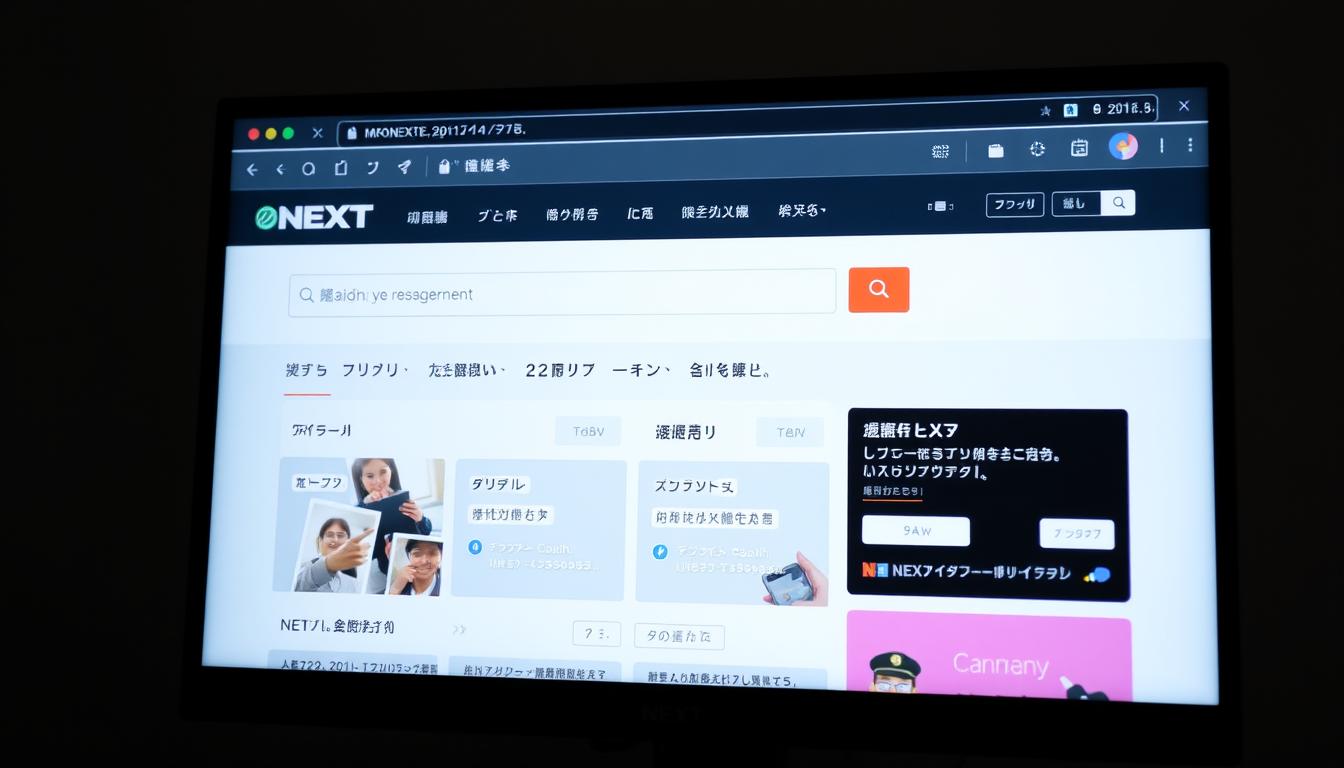 リクナビＮＥＸＴのトップページ画面
