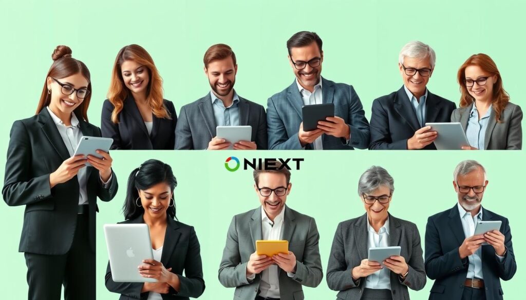 リクナビＮＥＸＴを利用する様々な年代の転職者
