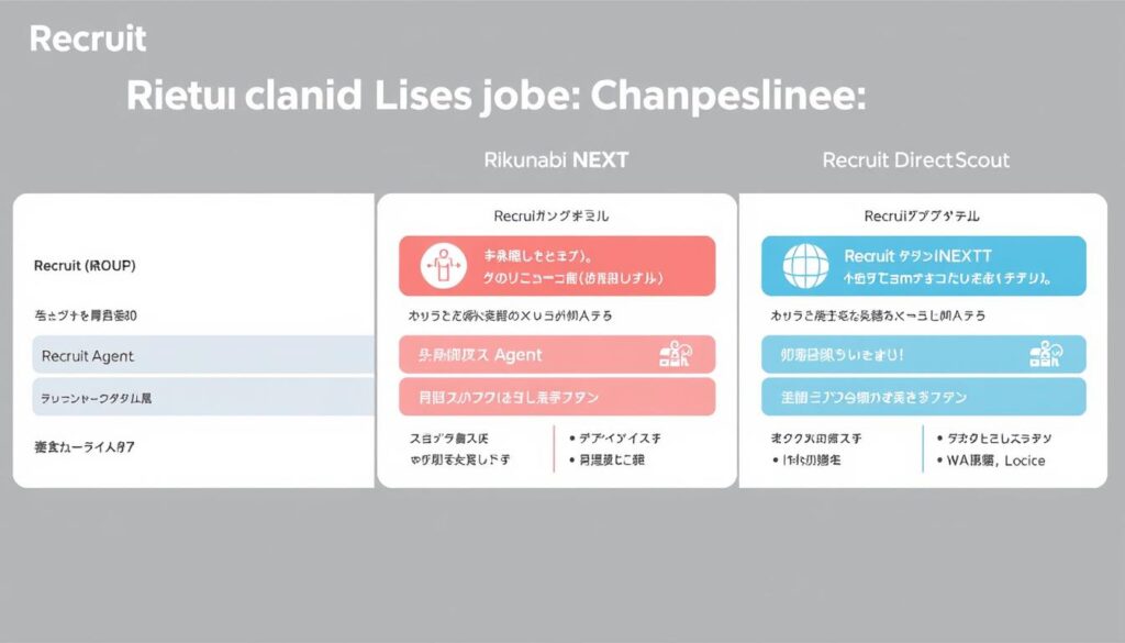 リクルートグループの転職サービス比較図