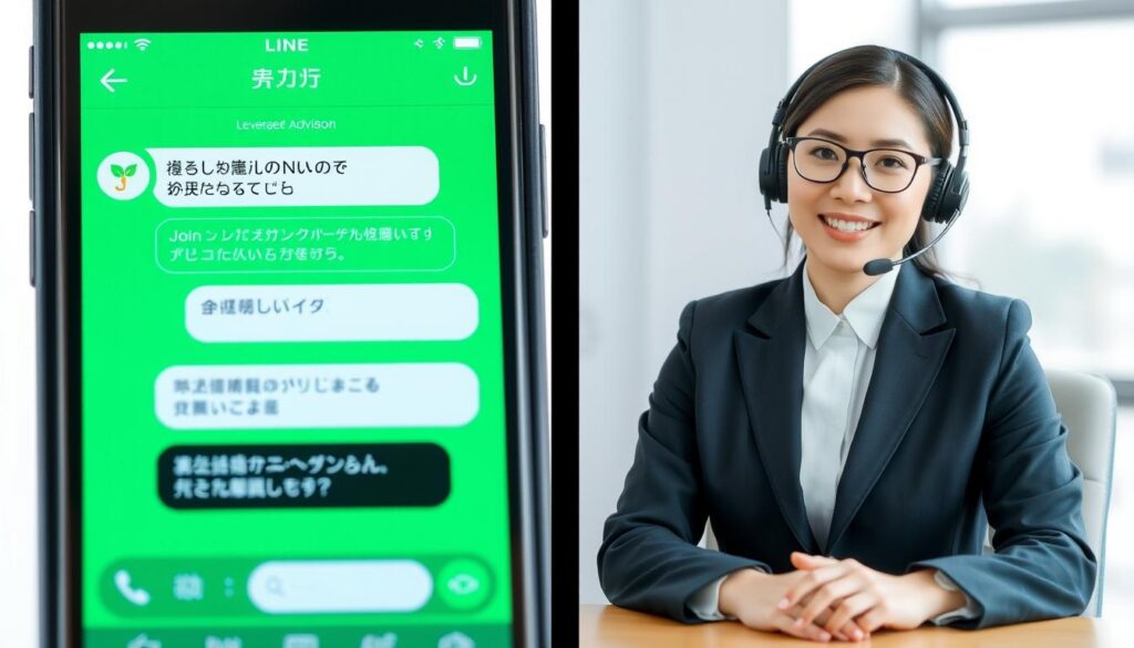 レバウェル看護のLINE相談機能とキャリアアドバイザー