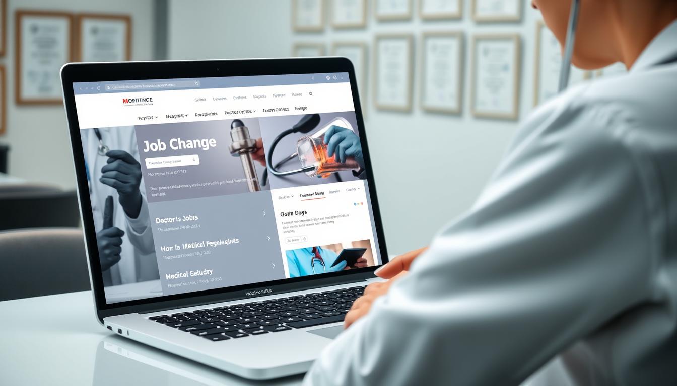 医療の転職サイトを活用する医療専門職の様子