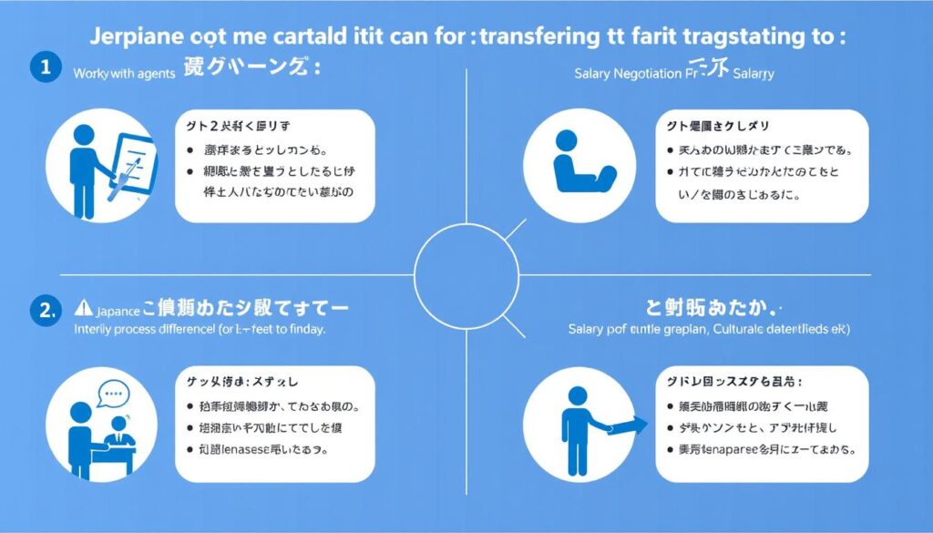 外資系企業への転職で注意すべきポイントを示す図