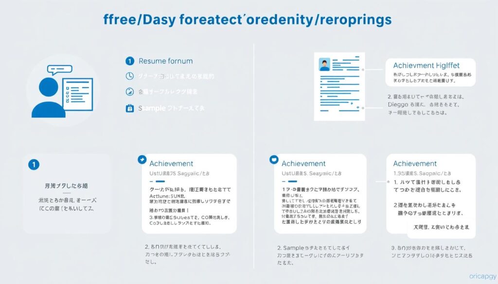 外資系企業向けプロフィール作成のポイントを示す図