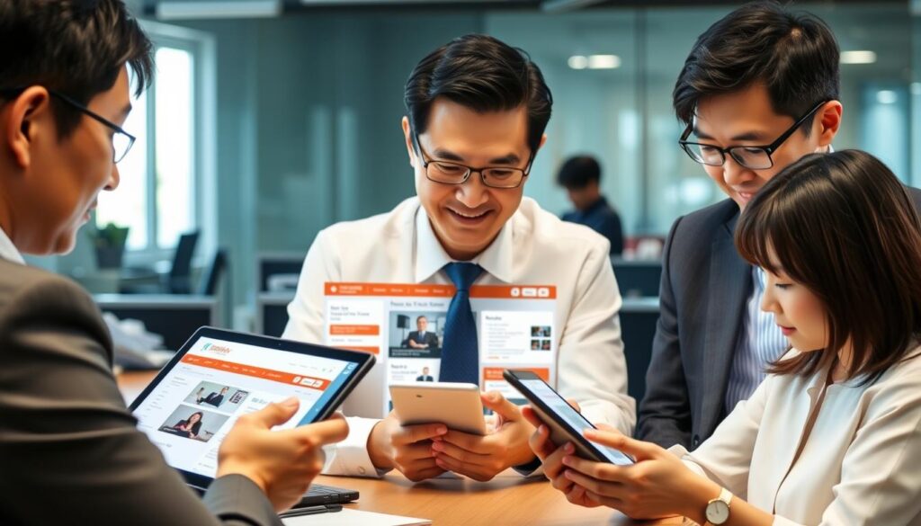 異なる年代の転職者が転職サイトを利用している様子