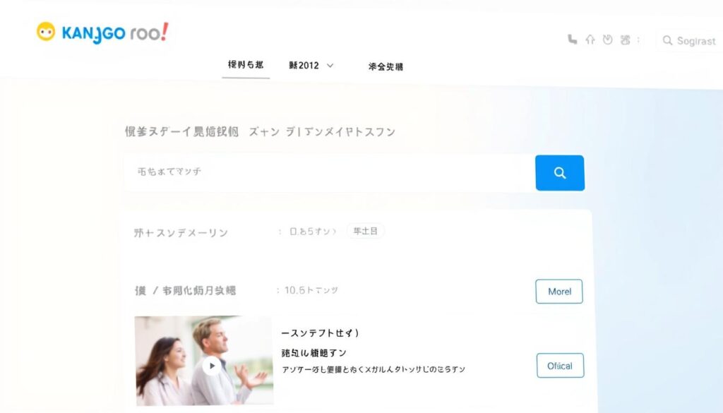 看護roo!転職のウェブサイトと求人検索画面
