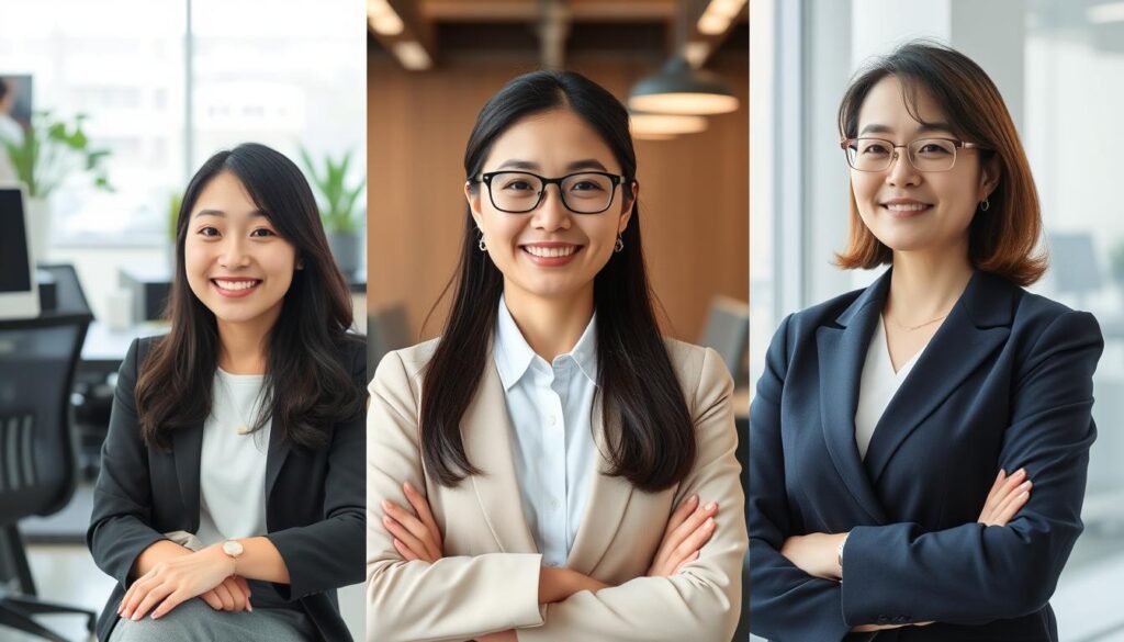 転職に成功した女性たちの笑顔