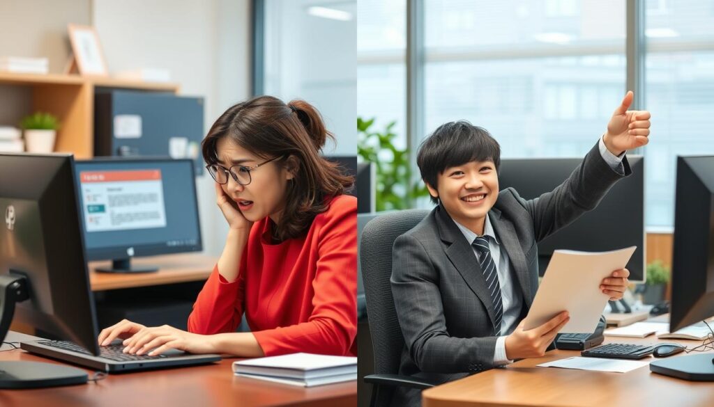 転職の失敗と成功のイメージ