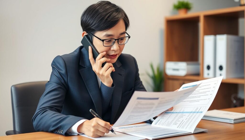転職エージェントが企業との条件交渉を行っている様子