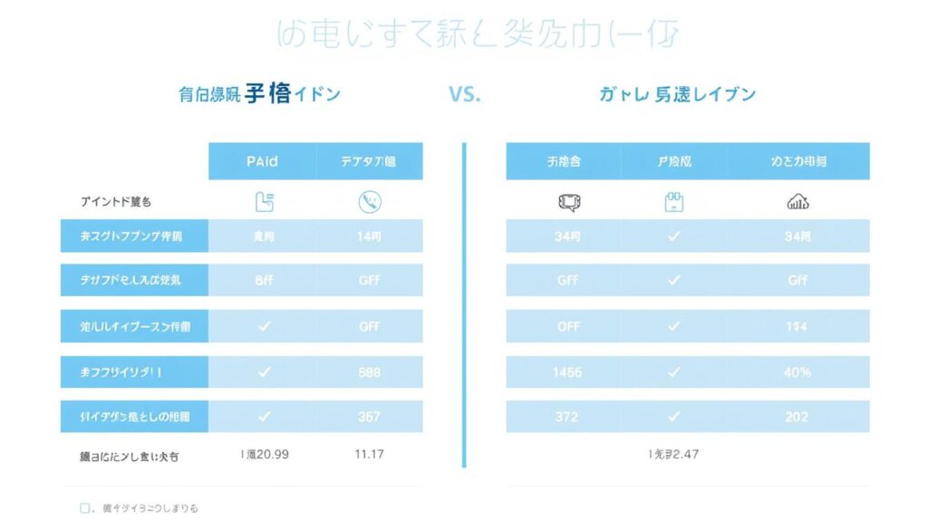 転職サイトの有料プランと無料プランの比較