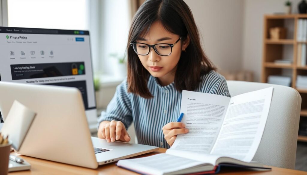 転職サイトを安全に利用する女性