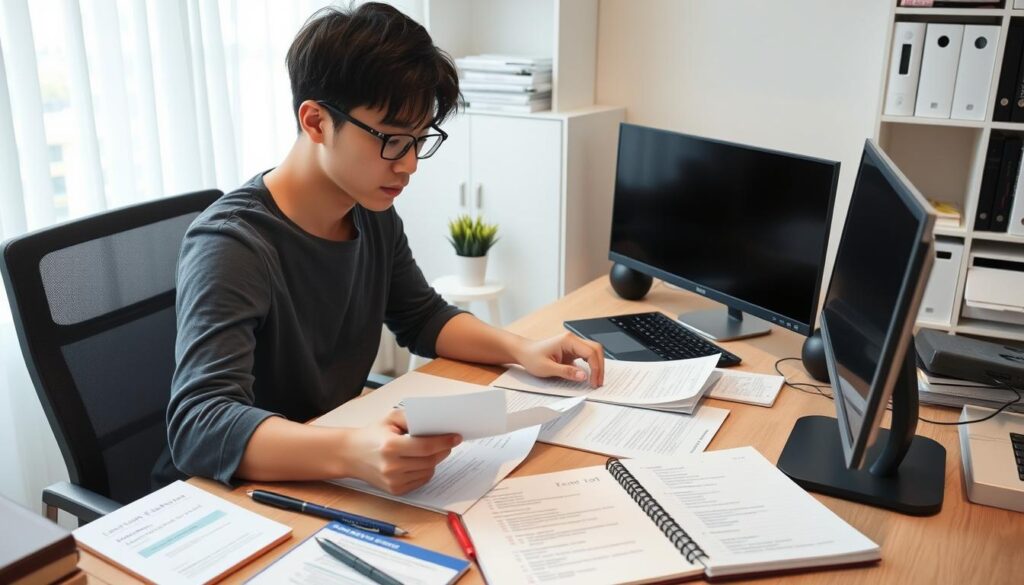 転職活動のステップを踏む20歳の若者 転職活動のステップを踏む20歳の若者